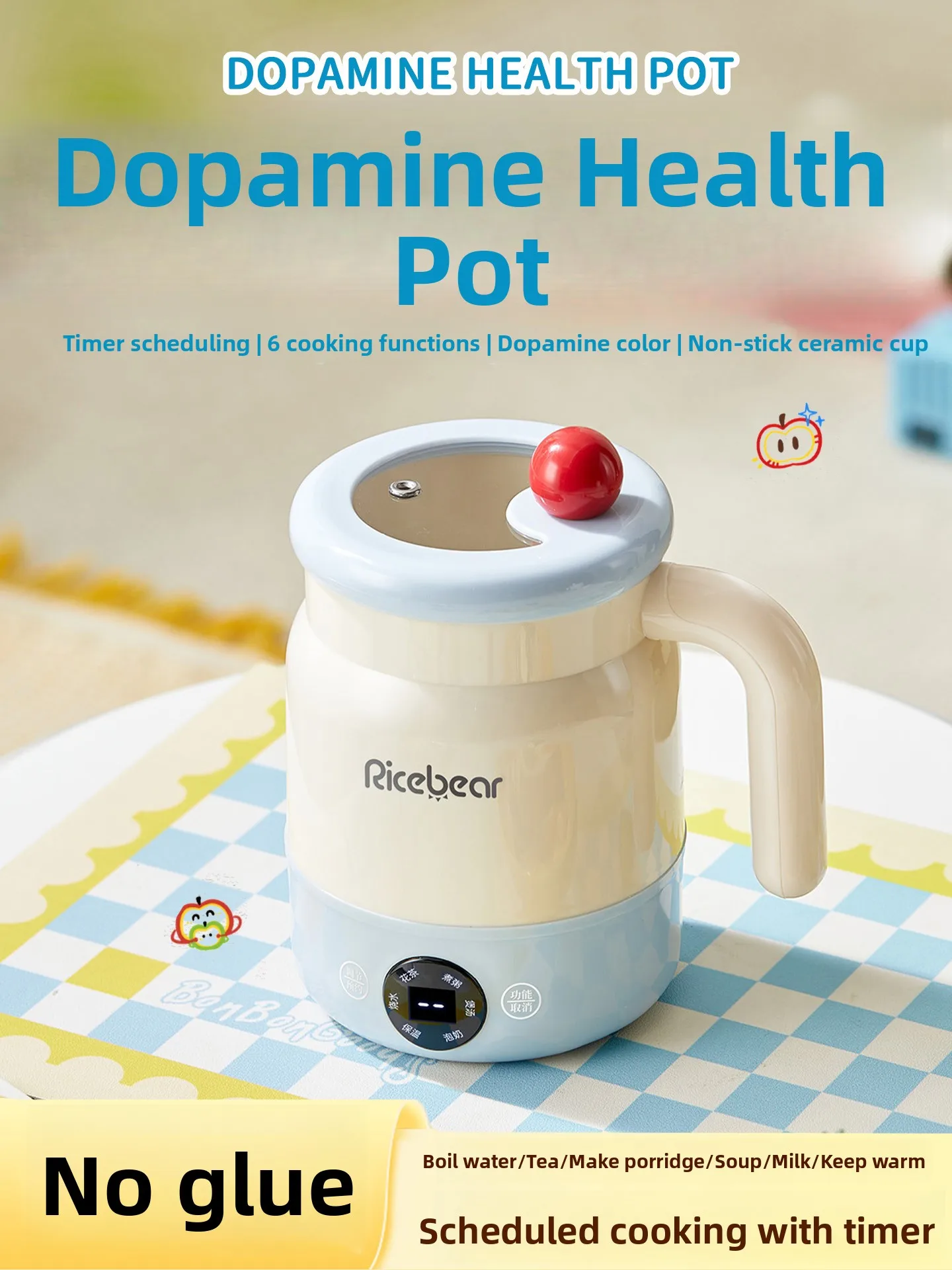 Travel Portable Kettle Creative Gift for Girlfriend's Best Friend Birthday Gift Practical Durable Ceramic Inner Tank
Travel Portable Kettle Creative Gift for Girlfriend's Best Friend Birthday Gift Practical Durable Ceramic Inner Tank
