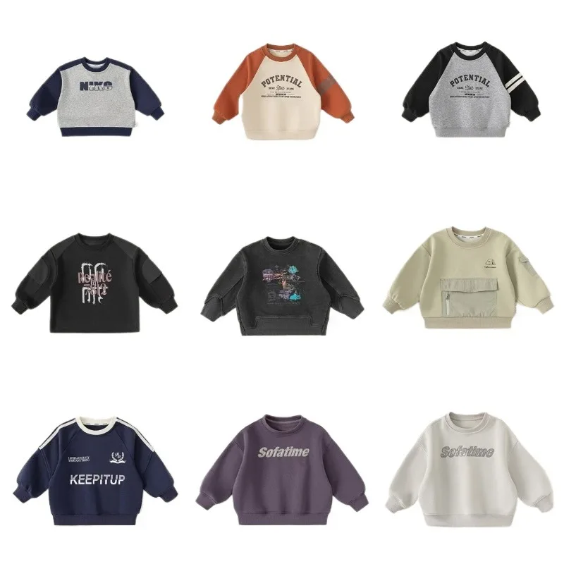 Children's sweatshirt 2024 autumn new fashion men and women in small children casual long-sleeved top round neck pullover cotton
Children's sweatshirt 2024 autumn new fashion men and women in small children casual long-sleeved top round neck pullover cotton