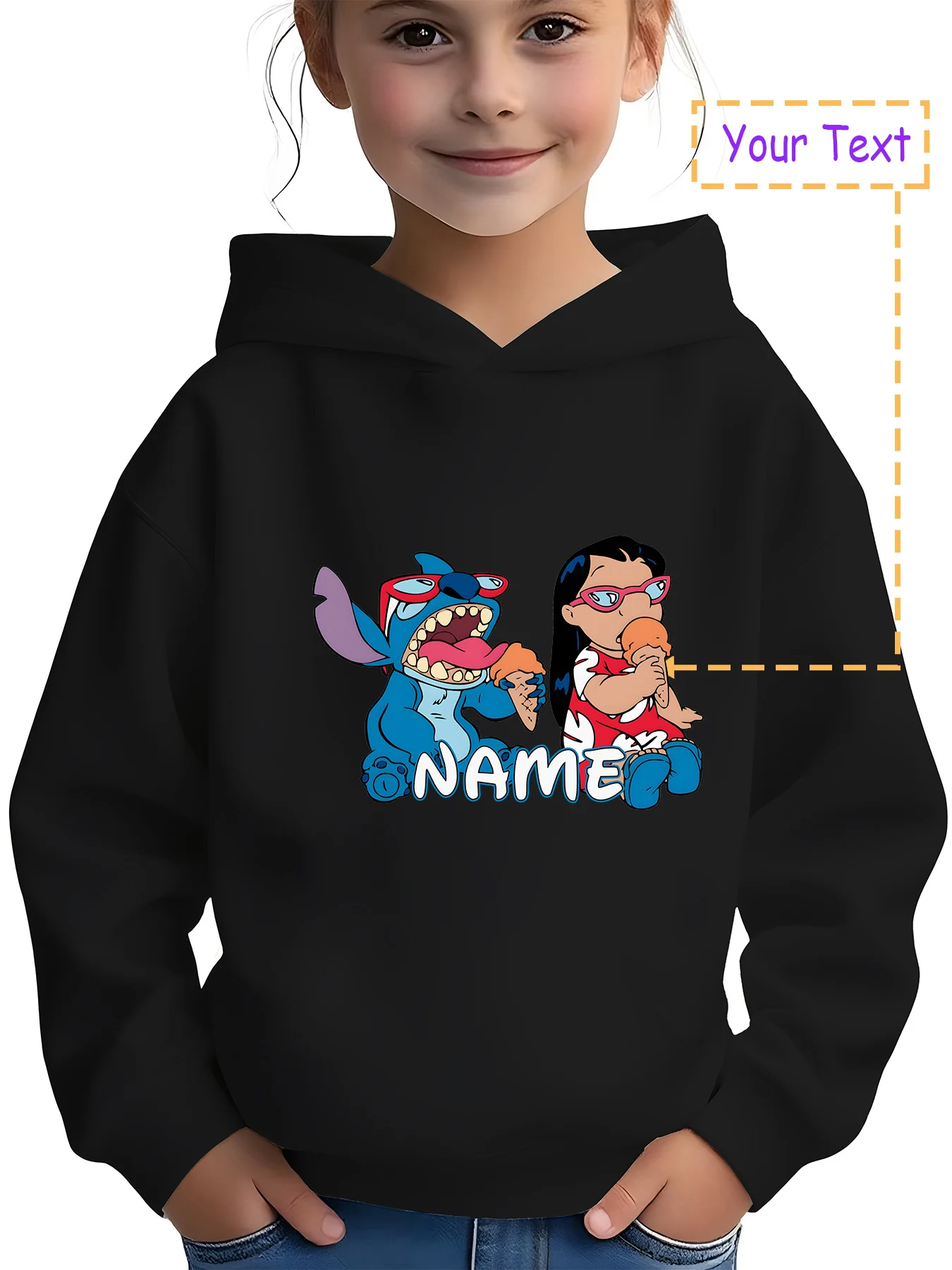 MINISO Stitch and Lilo Eating Ice Cream Hoodie - Stitch and Lilo sharing an ice cream cone, a warm and cute look perfect for sum
MINISO Stitch and Lilo Eating Ice Cream Hoodie - Stitch and Lilo sharing an ice cream cone, a warm and cute look perfect for sum