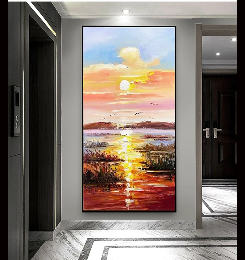 Large Sunrise Hand-painted Oil Painting Wave Picture On Canvas Abstract Seascape Landscape Wall Art Picture Decor For Home Decor
Large Sunrise Hand-painted Oil Painting Wave Picture On Canvas Abstract Seascape Landscape Wall Art Picture Decor For Home Decor