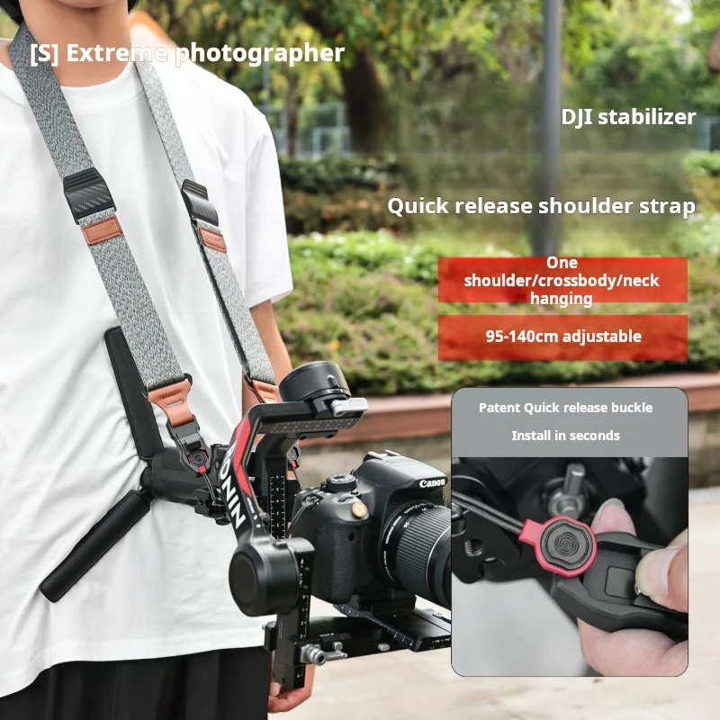 Extreme Camera Stabilizer With Quick Release Shoulder Strap Suitable for DJI RS4 RS3 RS2 RS3
Extreme Camera Stabilizer With Quick Release Shoulder Strap Suitable for DJI RS4 RS3 RS2 RS3