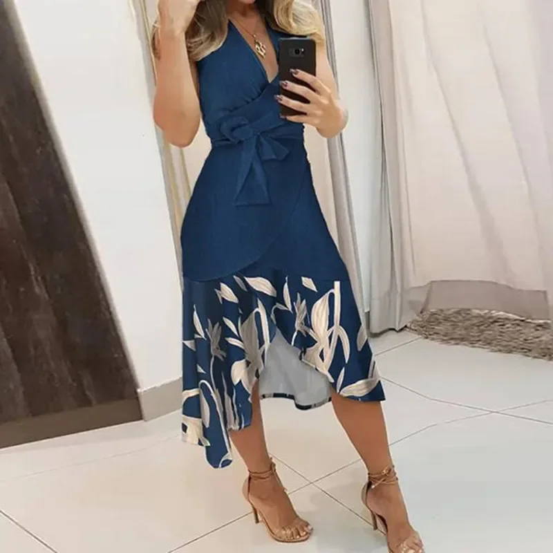 V-neck Floral Slim Sleeveless Dress Summer Tank Top Dress Women's Clothing Sexy Print Casual High Waist Maxi Dress
V-neck Floral Slim Sleeveless Dress Summer Tank Top Dress Women's Clothing Sexy Print Casual High Waist Maxi Dress