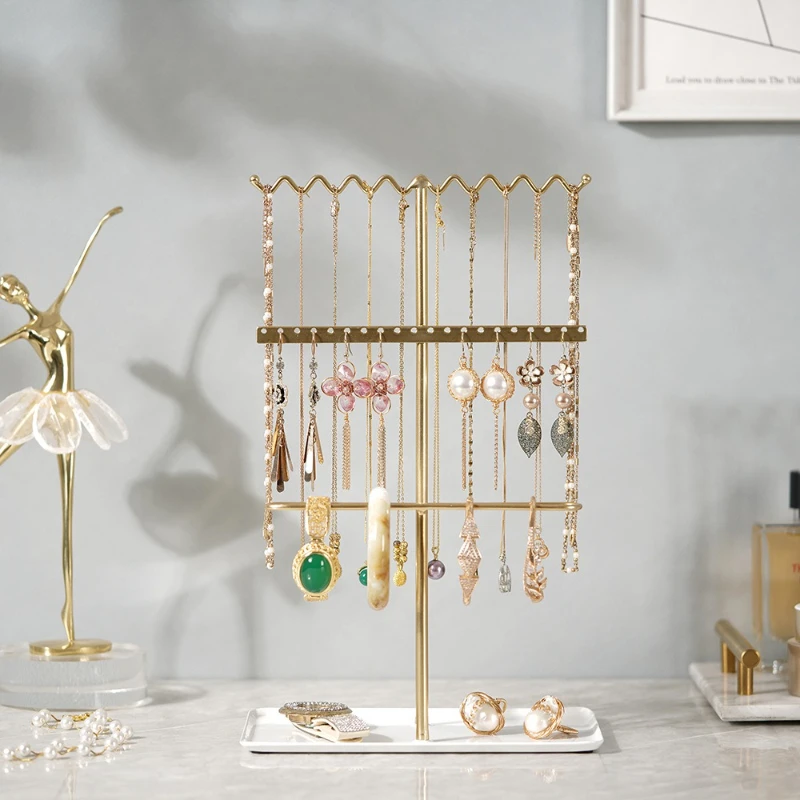 Metal Jewelry Display Stand Women's Earrings Necklaces Organizer Luxury Jewelry Display Showcase Ring Bracelet Accessories Shelf
Metal Jewelry Display Stand Women's Earrings Necklaces Organizer Luxury Jewelry Display Showcase Ring Bracelet Accessories Shelf