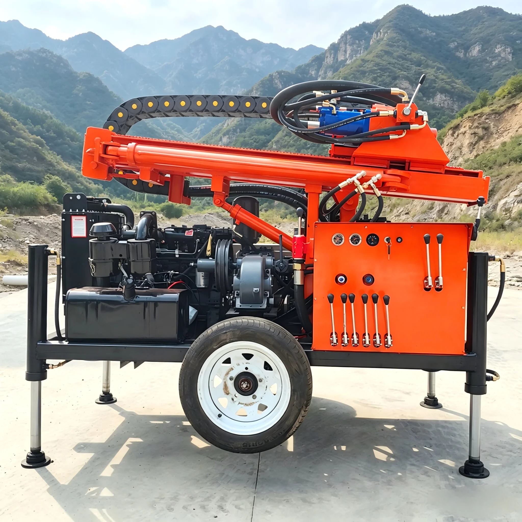 Customized SM200 Diesel Crawler Water Well Drilling Rig Compatible with Mud Pump or Air Compressor
Customized SM200 Diesel Crawler Water Well Drilling Rig Compatible with Mud Pump or Air Compressor