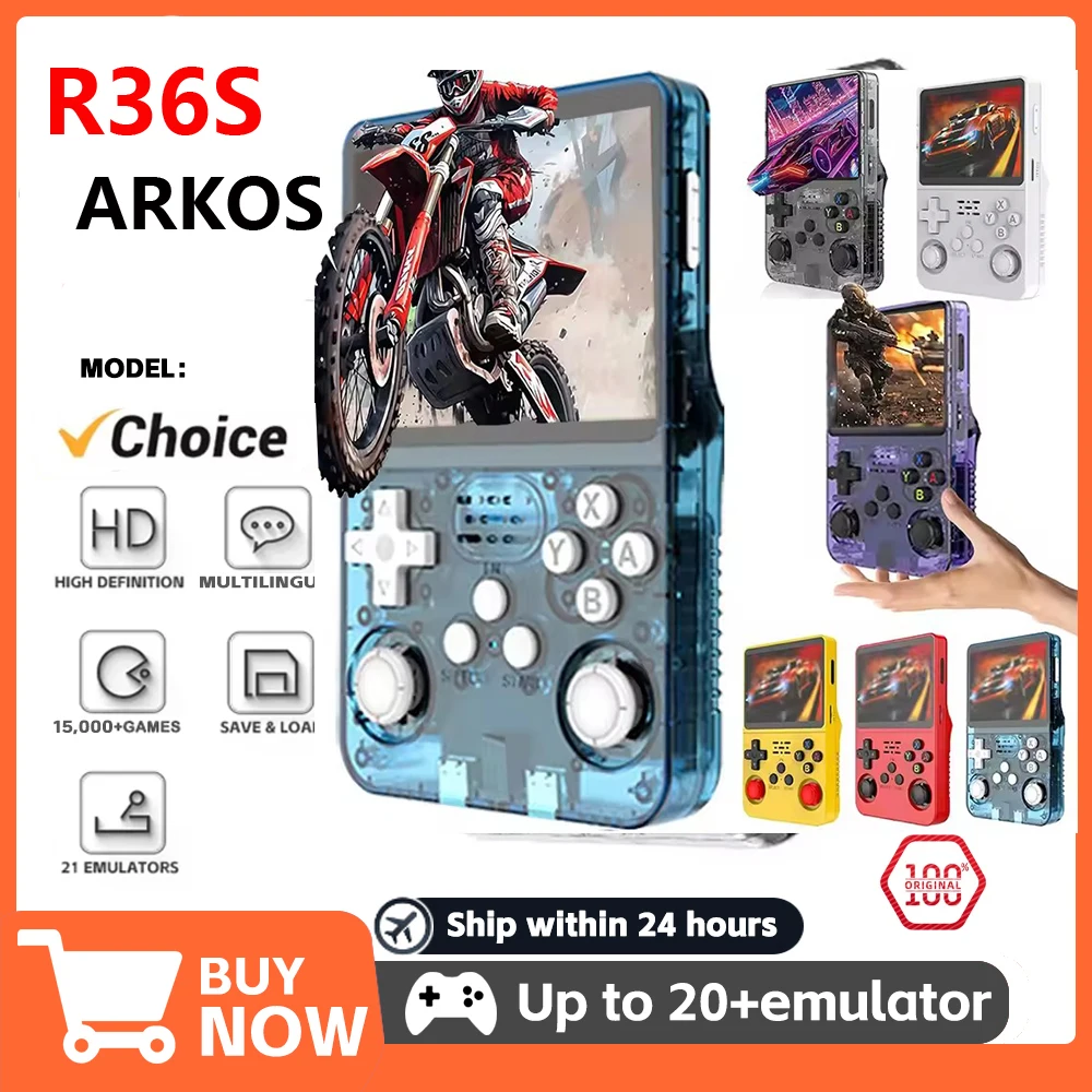 Consola de videojuegos portátil Retro R36S 64GB, sistema ARKOS, pantalla IPS de 3,5 pulgadas, reproductor de vídeo portátil de
Consola de videojuegos portátil Retro R36S 64GB, sistema ARKOS, pantalla IPS de 3,5 pulgadas, reproductor de vídeo portátil de