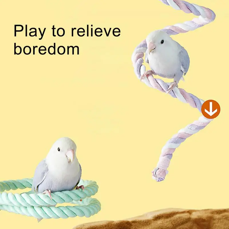 Bird Rope Perch Flexible Macaw Perch Stand For Cockatiel Reusable Colorful Chewing Toys Macaw Stand Cotton Ladder
Bird Rope Perch Flexible Macaw Perch Stand For Cockatiel Reusable Colorful Chewing Toys Macaw Stand Cotton Ladder