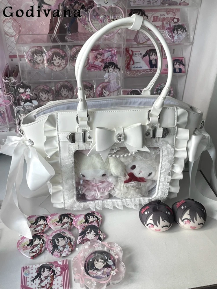 Mine Series Lolita Japanese Original Pain Bag Y2k Subculture Lace Trim JK Uniform Large Capacity Versatile Shoulder Bag
Mine Series Lolita Japanese Original Pain Bag Y2k Subculture Lace Trim JK Uniform Large Capacity Versatile Shoulder Bag