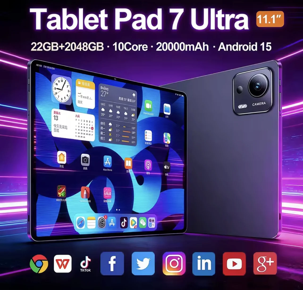 2026 Original Global Edition Tablet PC Pad 7 Ultra Snapdragon 8gen2 Android 15 HD4K 22GB+2TB 5G Tablet DualSIM WIFI Mi table
2026 Original Global Edition Tablet PC Pad 7 Ultra Snapdragon 8gen2 Android 15 HD4K 22GB+2TB 5G Tablet DualSIM WIFI Mi table
