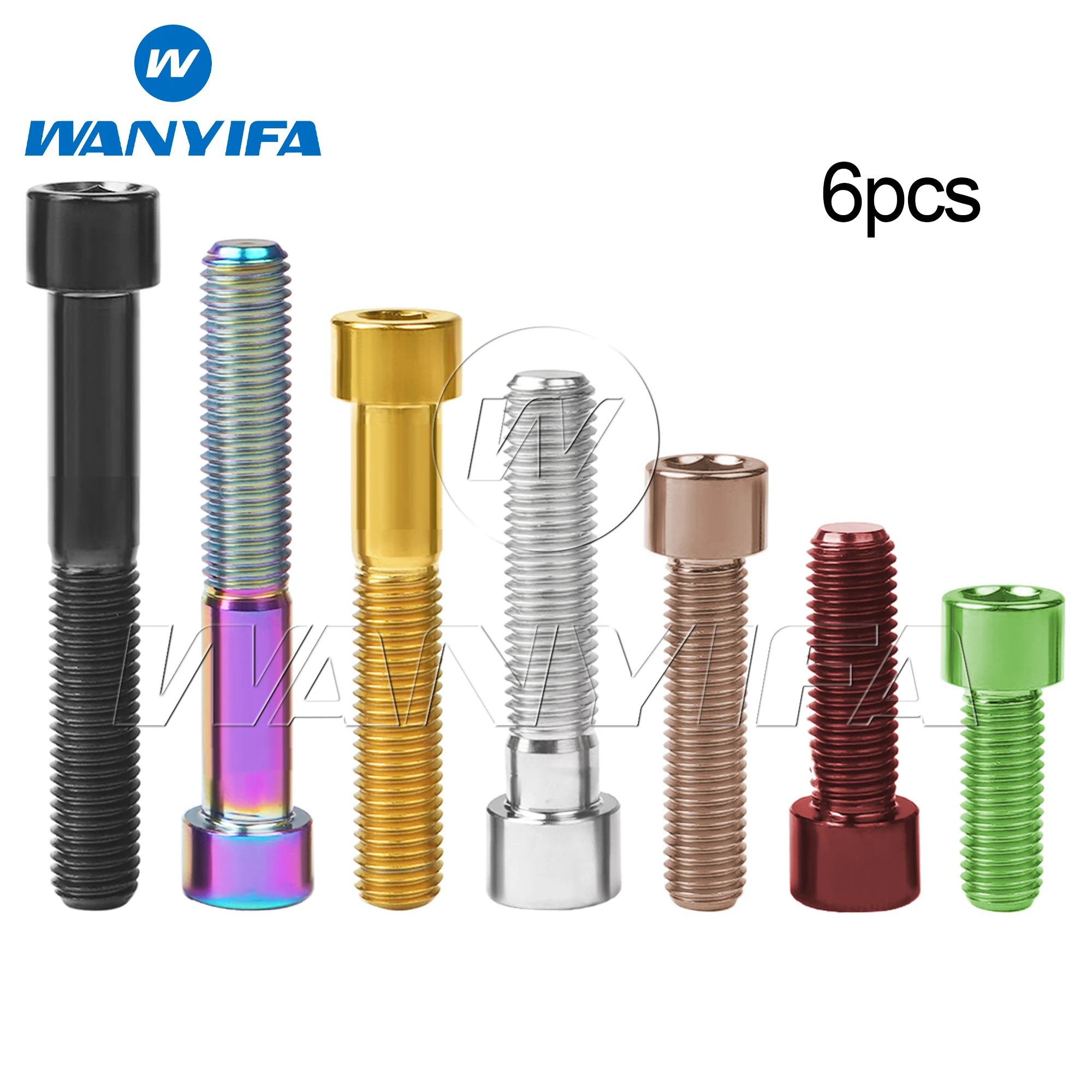 WANYIFA 6pcs Titanium Bolts M7x20 25 30 32 35 40 43 45 50mm DIN912 Cap Socket Hexagon Head Screws for Motorcycle Bicycle Parts
WANYIFA 6pcs Titanium Bolts M7x20 25 30 32 35 40 43 45 50mm DIN912 Cap Socket Hexagon Head Screws for Motorcycle Bicycle Parts
