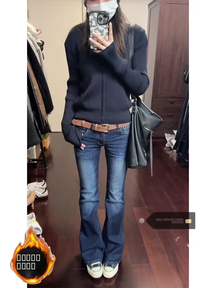 Женские джинсы с низкой посадкой, утолщенные, с эффектом потертости, микро-клеш, осенне-зимние, новые, в американском стиле, из денима, с эффектом памяти формы
Женские джинсы с низкой посадкой, утолщенные, с эффектом потертости, микро-клеш, осенне-зимние, новые, в американском стиле, из денима, с эффектом памяти формы