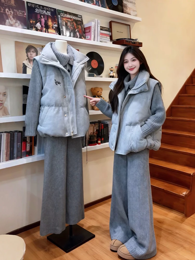 Зимняя мода, комплект футболок больших размеров, свитер, широкие брюки, жилет, многослойный прочный полиэстер, теплый и удобный корейский S...
Зимняя мода, комплект футболок больших размеров, свитер, широкие брюки, жилет, многослойный прочный полиэстер, теплый и удобный корейский S...