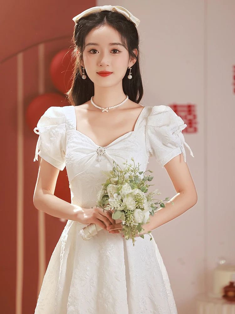 White Everyday Dr Women's Premium Sensation Engagement Gown Registration Appoinent Dr Korean Sle Bubble Sve
White Everyday Dr Women's Premium Sensation Engagement Gown Registration Appoinent Dr Korean Sle Bubble Sve