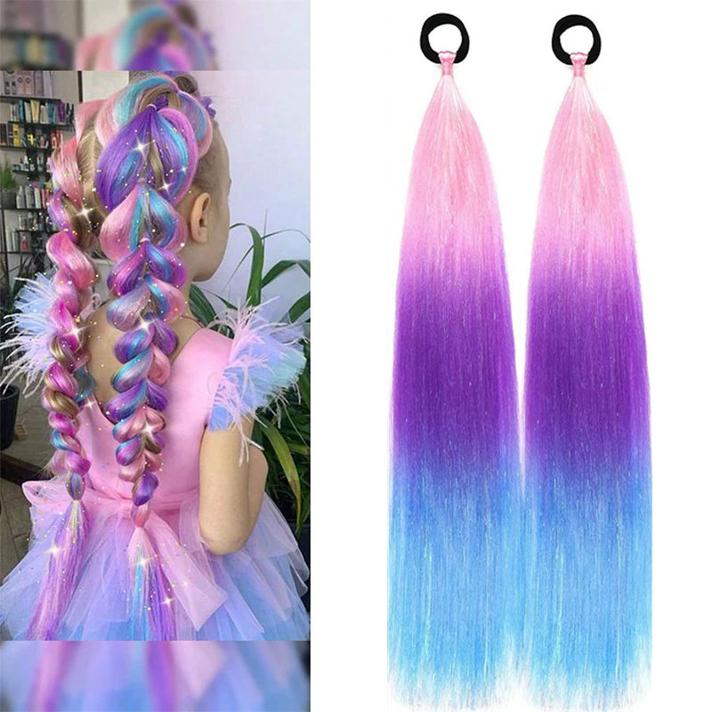 Long Braid Ponytail With Hair Tie Colored Hairpiece Synthetic Straight Horse Tail for Girls Women Colorful Ponytail Extensions
Long Braid Ponytail With Hair Tie Colored Hairpiece Synthetic Straight Horse Tail for Girls Women Colorful Ponytail Extensions