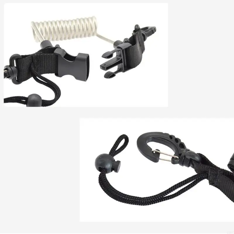 Diving Coiled Lanyard Antilost Spring Rope Strap Diving Spring Clip Underwater Diving Lanyard with Clamps & Quick Buckle
Diving Coiled Lanyard Antilost Spring Rope Strap Diving Spring Clip Underwater Diving Lanyard with Clamps & Quick Buckle