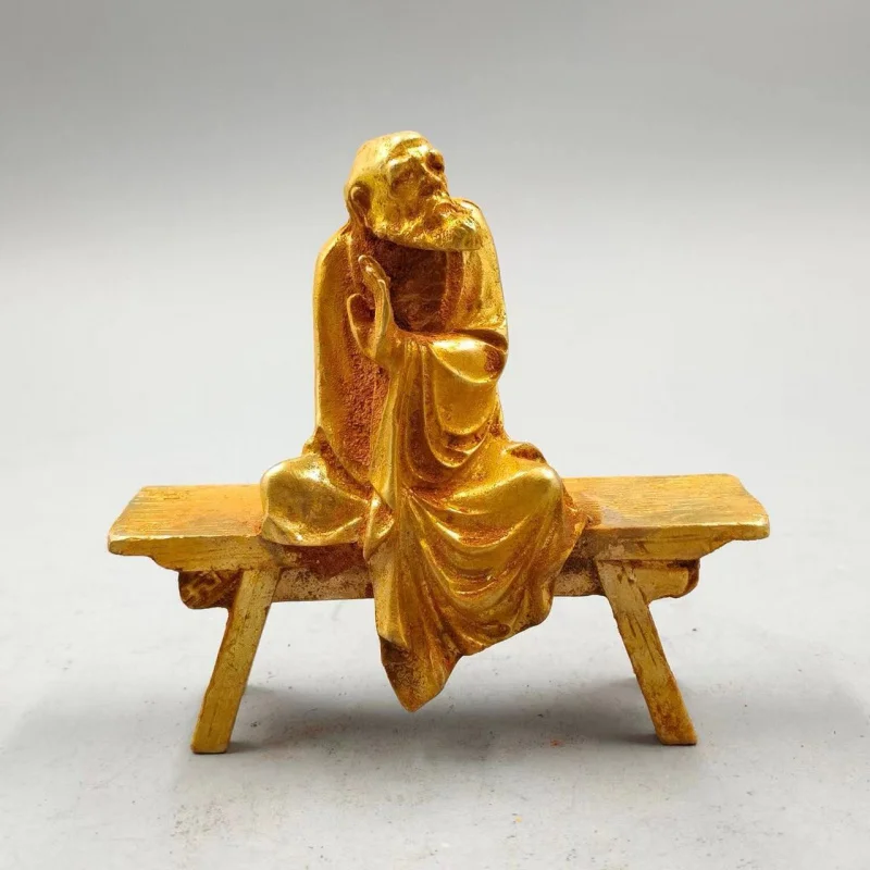 Antique Antique Wholesale Bronze Bronze Gold Large Plate Damo Zen Stool Buddha Bodhisattva Ornaments Vintage Crafts for Friends
Antique Antique Wholesale Bronze Bronze Gold Large Plate Damo Zen Stool Buddha Bodhisattva Ornaments Vintage Crafts for Friends