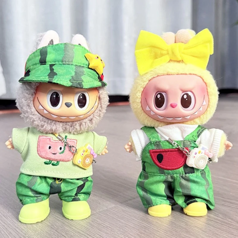 Summer Doll Clothes Suitable for Labubu V1 V2 V3 15CM/17CM Doll Watermelon Overalls Hat Shoe Pendants Set Clothes Accessories
Summer Doll Clothes Suitable for Labubu V1 V2 V3 15CM/17CM Doll Watermelon Overalls Hat Shoe Pendants Set Clothes Accessories