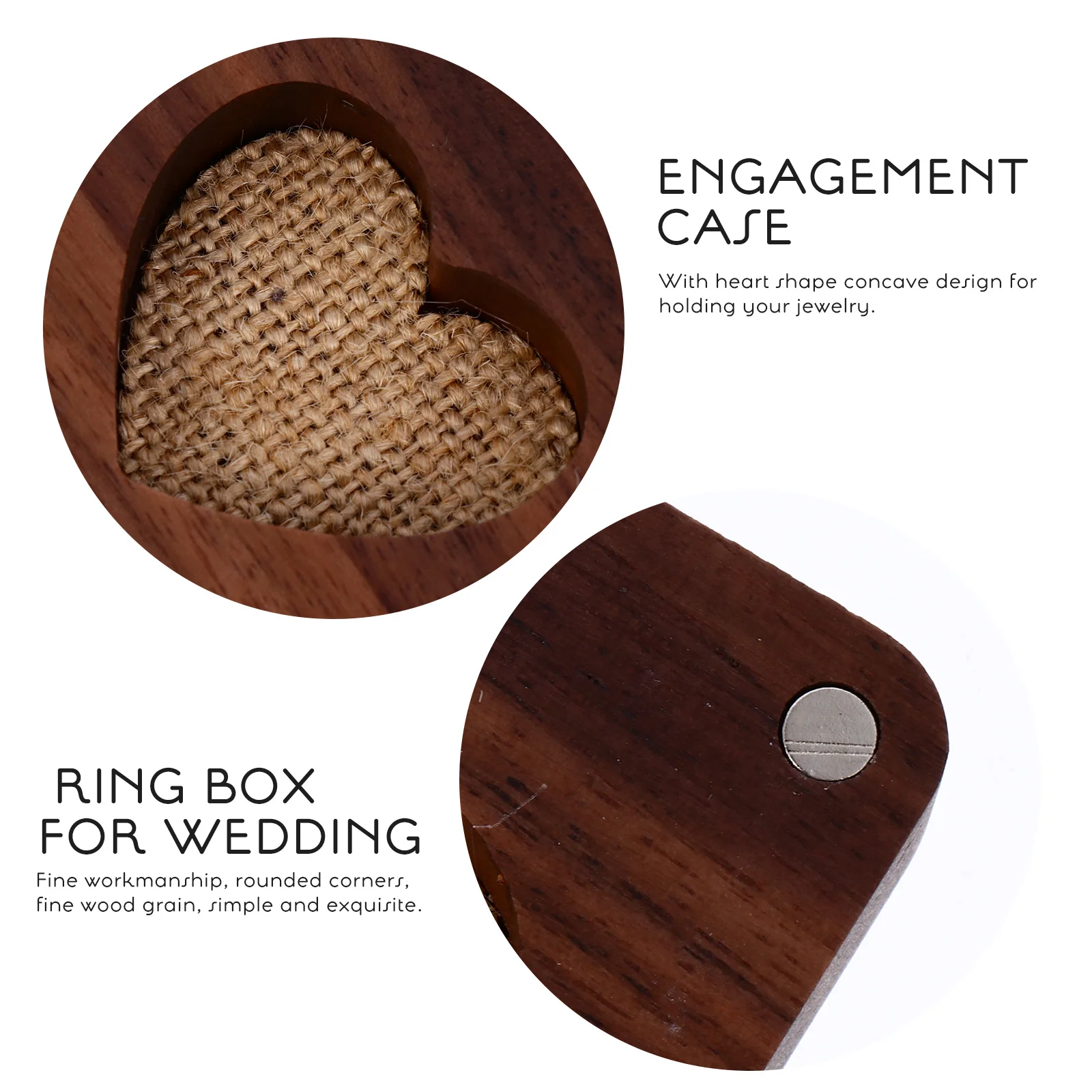 Exquisite Wood Ring Box for Engagement Wedding Or Valentine's Day Simple Elegant Jewelry Storage Display Case Wood Jewelry Box
Exquisite Wood Ring Box for Engagement Wedding Or Valentine's Day Simple Elegant Jewelry Storage Display Case Wood Jewelry Box