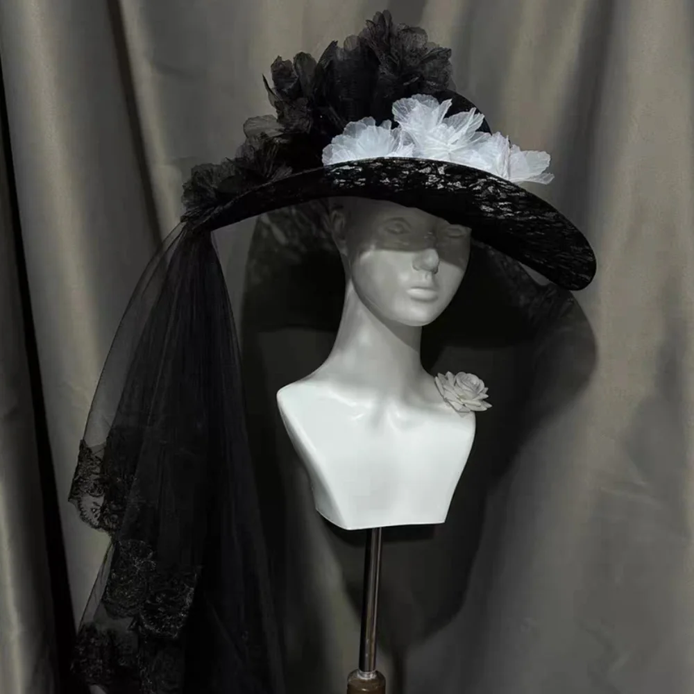 Steampunk Handmade Lace Vintage Bandage Bow Wizard Hat Adult Gothic Lolita Cosplay Costume Halloween Party Bucket hatNJO1190
Steampunk Handmade Lace Vintage Bandage Bow Wizard Hat Adult Gothic Lolita Cosplay Costume Halloween Party Bucket hatNJO1190