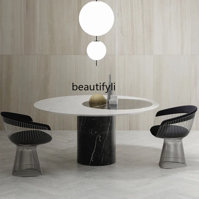 x1Nordic simple light luxury marble dining table villa model room round color matching dining table small apartment table
x1Nordic simple light luxury marble dining table villa model room round color matching dining table small apartment table