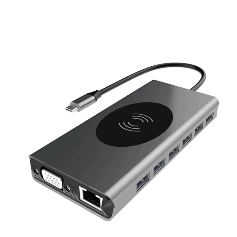 15 in 1 USB C Hub Multiport Adapter with 4K HD Wireless Charger Type-c Docking Station TF SD Card Reader 5W/ 7.5w /10W
15 in 1 USB C Hub Multiport Adapter with 4K HD Wireless Charger Type-c Docking Station TF SD Card Reader 5W/ 7.5w /10W