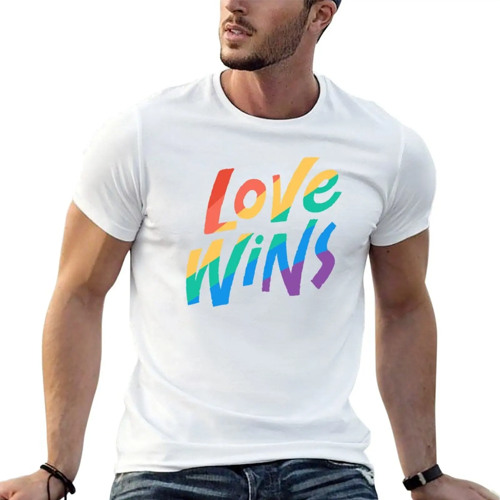 Love Wins Rainbow Lettering T-Shirt man t shirts for men funny t shirts man cotton t shirt man T-shirt
Love Wins Rainbow Lettering T-Shirt man t shirts for men funny t shirts man cotton t shirt man T-shirt