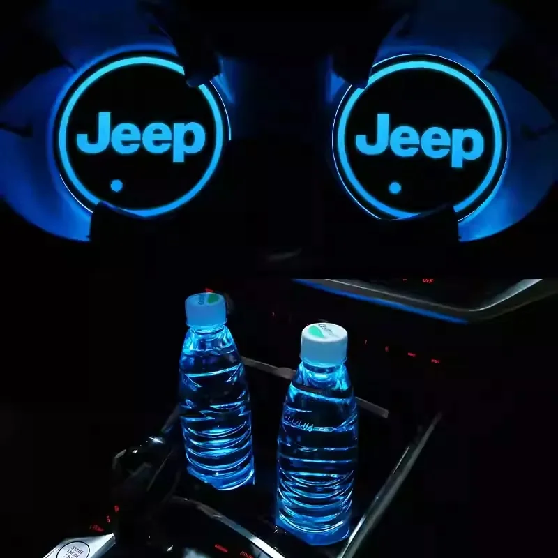 2PCS LED Car Cup Coaster 7 Colors Changing Atmosphere Light Pad For Jeep Wrangler JK JL Gladiator Renegade Compass
2PCS LED Car Cup Coaster 7 Colors Changing Atmosphere Light Pad For Jeep Wrangler JK JL Gladiator Renegade Compass