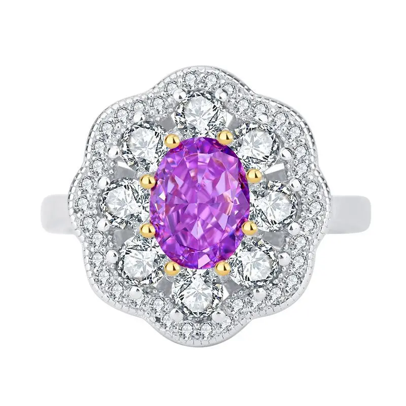 S925 Full body Silver High Carbon Diamond 6 * 8 Summer Style Women's Light Luxury Flower Ring
S925 Full body Silver High Carbon Diamond 6 * 8 Summer Style Women's Light Luxury Flower Ring