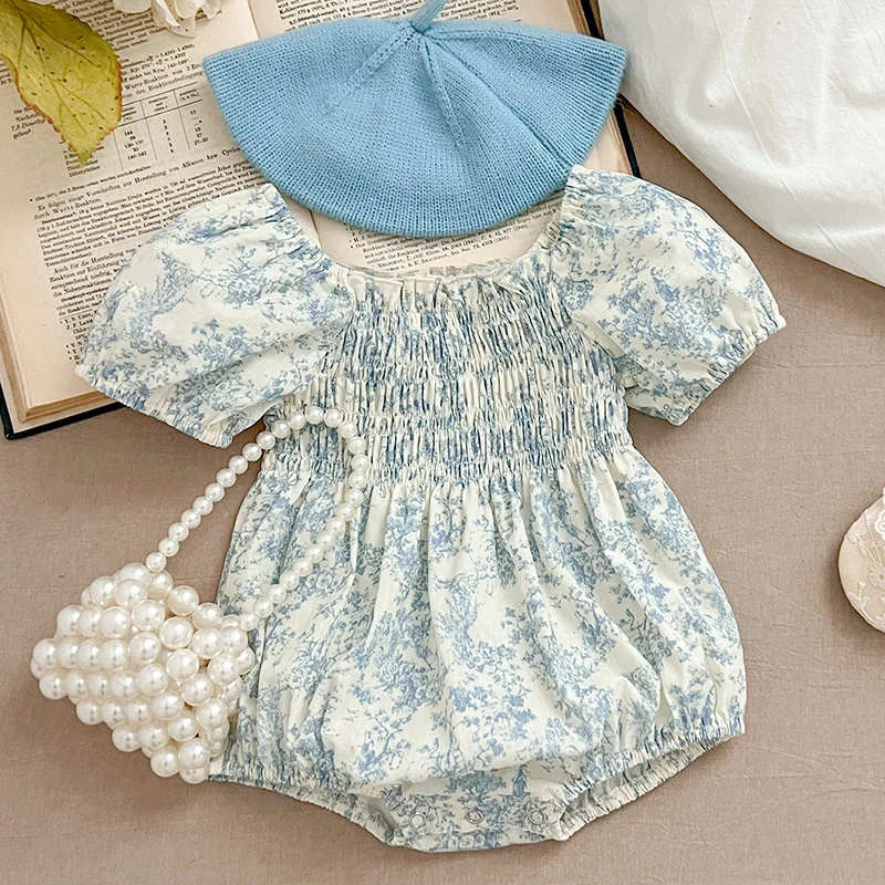 2024 New Summer 0-24M Children Clothes Toddler Baby Girls Jumpsuit Short Sleeved Cotton Flower Print Newborn Baby Girl Romper
2024 New Summer 0-24M Children Clothes Toddler Baby Girls Jumpsuit Short Sleeved Cotton Flower Print Newborn Baby Girl Romper