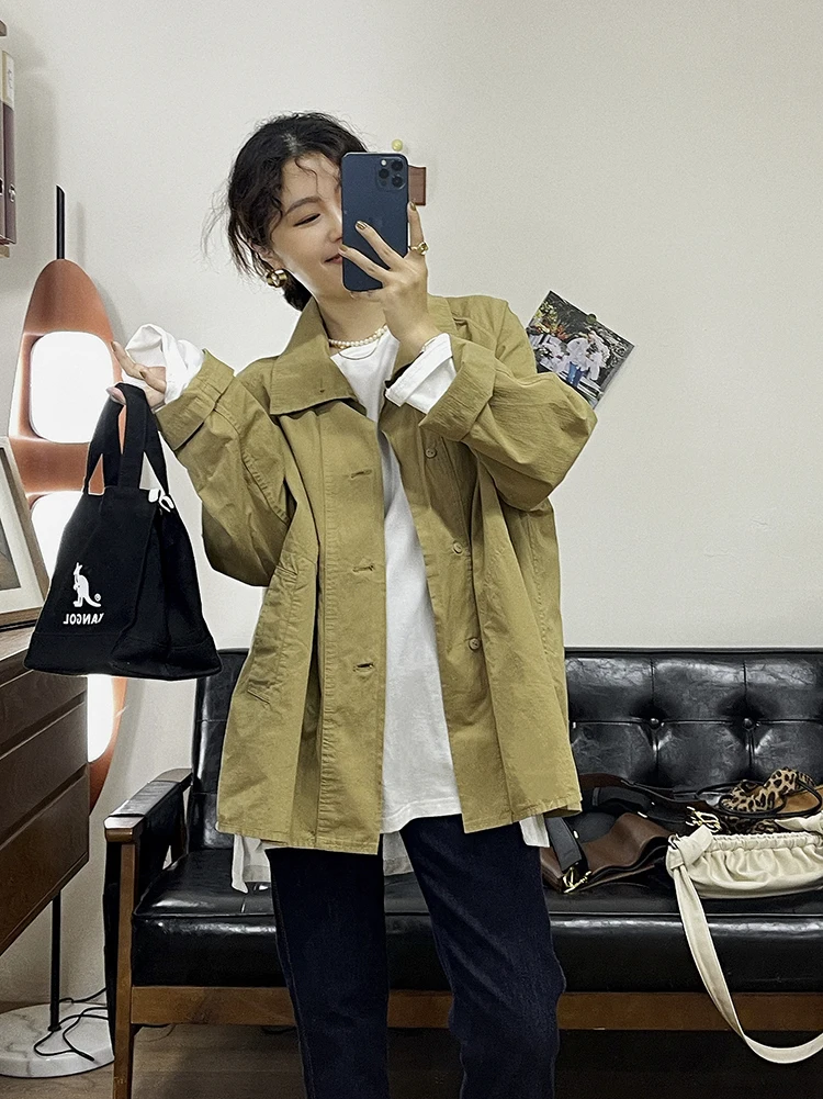 Двустороннее свободное женское пальто ort irt-Sle Long Sve Coat из хлопкового материала для поездок на работу Sle Pure Color Зимняя коллекция
Двустороннее свободное женское пальто ort irt-Sle Long Sve Coat из хлопкового материала для поездок на работу Sle Pure Color Зимняя коллекция