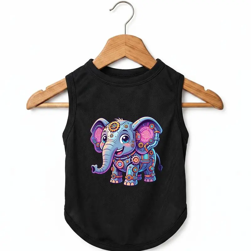 Dog Summer Vest, Cute Mechanical Elephant Print, Pet Breathable Sleeveless Shirt
Dog Summer Vest, Cute Mechanical Elephant Print, Pet Breathable Sleeveless Shirt
