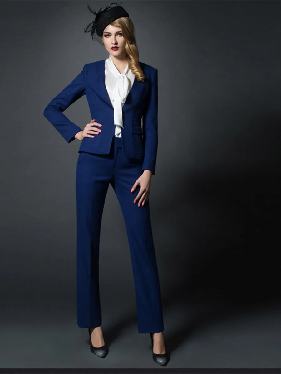 Fashion One Button Ladies Suit Workwear Formal Tuxedo Business Negotiation Suitable for Occasions (Jacket + Pants) 12
Fashion One Button Ladies Suit Workwear Formal Tuxedo Business Negotiation Suitable for Occasions (Jacket + Pants) 12
