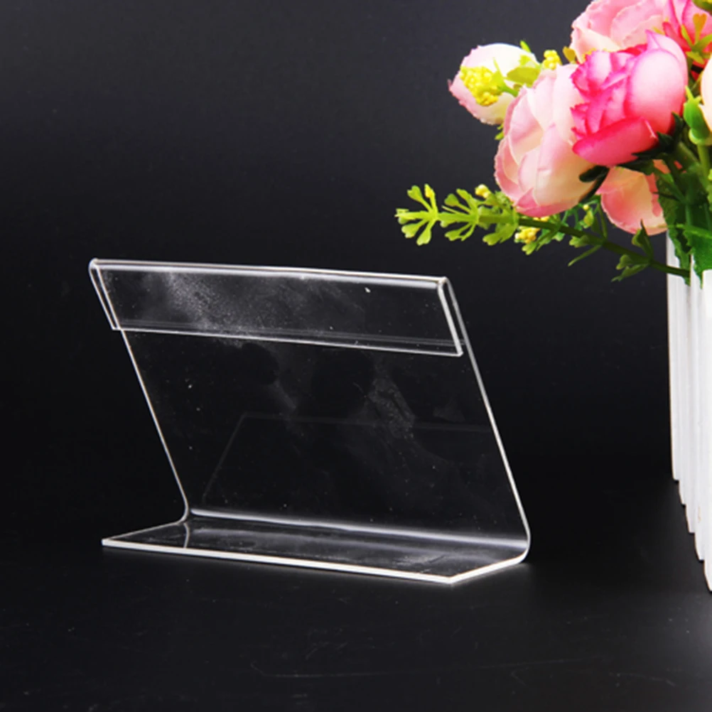 20pcs L-shaped Label Holder Acrylic Price Tag Display Stand Clear Rack for Shops Retail Stores Easy Storage Reusable
20pcs L-shaped Label Holder Acrylic Price Tag Display Stand Clear Rack for Shops Retail Stores Easy Storage Reusable