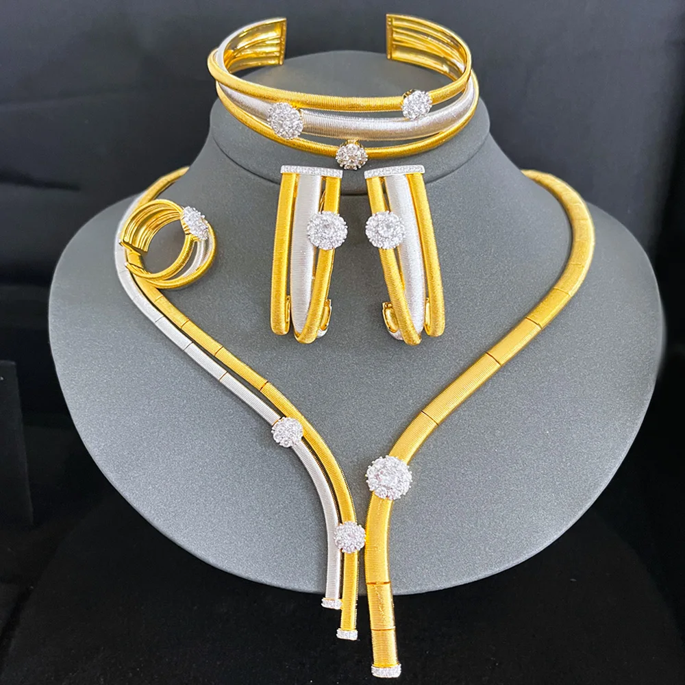 Missvikki Bling Sequins Luxury Necklace Bracelet Earrings Ring SetFor Women Wedding Party Zircon Wedding Bridal Jewelry Set
Missvikki Bling Sequins Luxury Necklace Bracelet Earrings Ring SetFor Women Wedding Party Zircon Wedding Bridal Jewelry Set