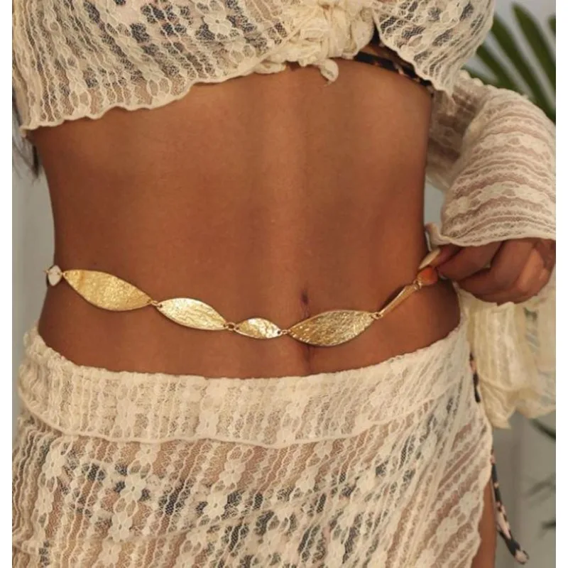 New Trendy Irregular Metal Leaves Waist Chain for Women Vintage Style Gold Color Dress Jeans Skirt Belly Chain Body Jewelry Gift
New Trendy Irregular Metal Leaves Waist Chain for Women Vintage Style Gold Color Dress Jeans Skirt Belly Chain Body Jewelry Gift