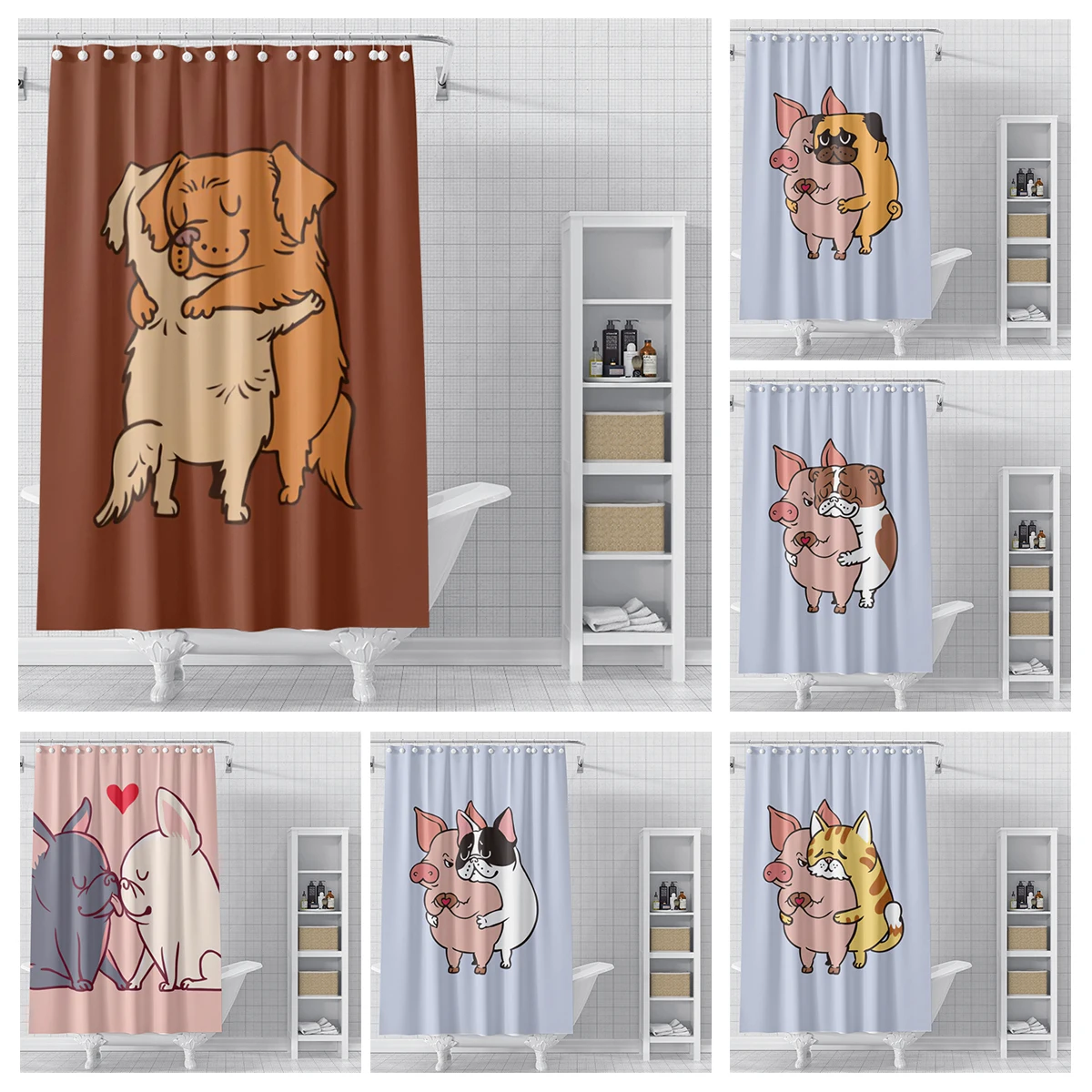 Home shower curtains for bathroom waterproof fabric Modern Nordic style bathroom curtain 180x200 240x180 cute dog funny kawaii
Home shower curtains for bathroom waterproof fabric Modern Nordic style bathroom curtain 180x200 240x180 cute dog funny kawaii