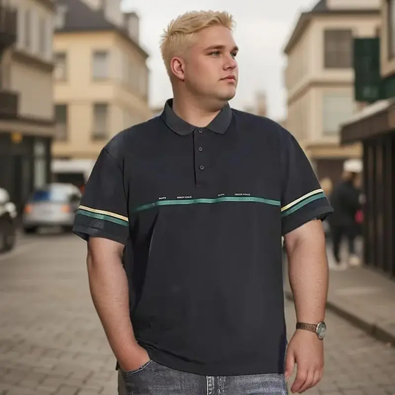 Summer plus size 8XL men short-sleeve polo shirt business T-shirt striped casual tees tops
Summer plus size 8XL men short-sleeve polo shirt business T-shirt striped casual tees tops