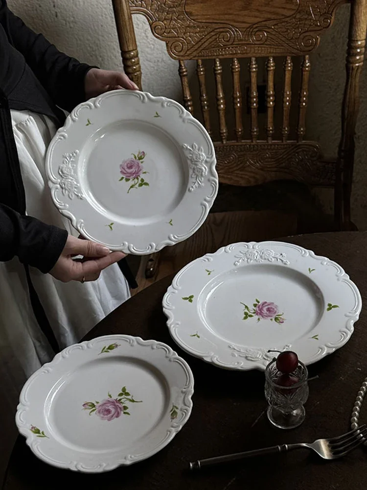 AhunderJiaz French Retro Ceramic Dinner Plates Set Western Style Spaghetti Platter Kitchen Cutlery Set Home Accessories
AhunderJiaz French Retro Ceramic Dinner Plates Set Western Style Spaghetti Platter Kitchen Cutlery Set Home Accessories