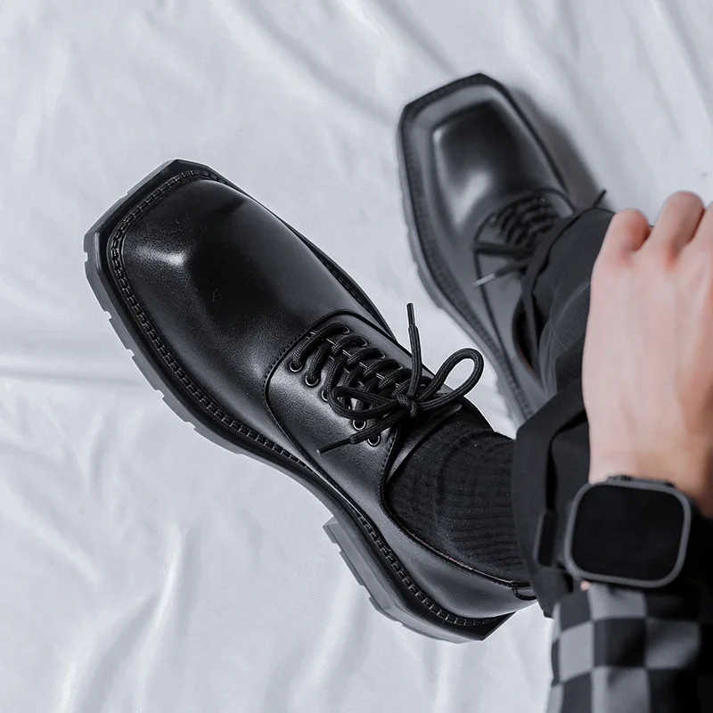 men luxury fashion genuine leather shoes black stylish lace-up oxfords shoe brand designer square toe sneakers platform footwear
men luxury fashion genuine leather shoes black stylish lace-up oxfords shoe brand designer square toe sneakers platform footwear