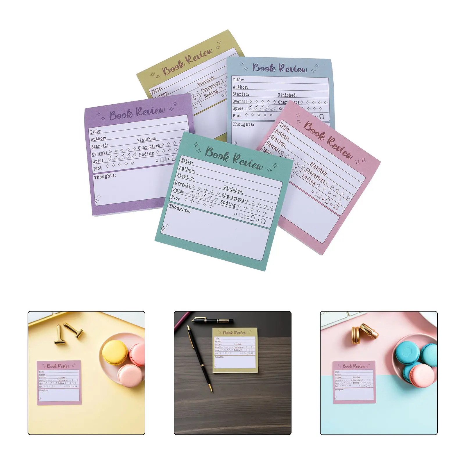 5 Pack Book Review Notes Self Stick Book Review Notepad for Journal Tracking Colorful Tracker Sticky Tabs for Readers Bookworm
5 Pack Book Review Notes Self Stick Book Review Notepad for Journal Tracking Colorful Tracker Sticky Tabs for Readers Bookworm