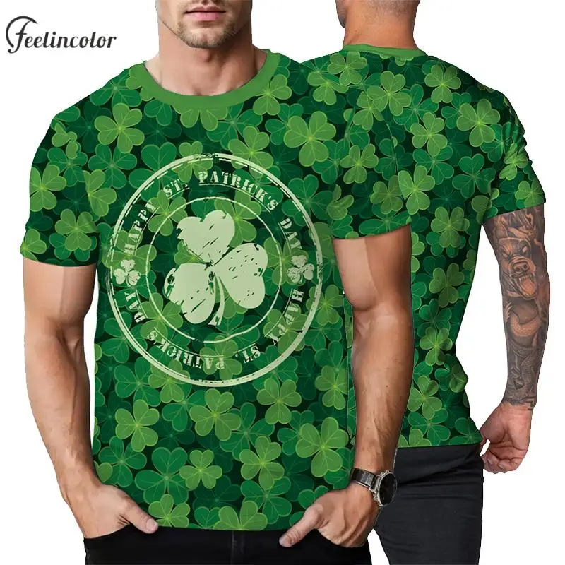 Green Tops Men Crewneck Tees St'patrick's Day Outfit Green Pattern Streetwear Short Sleeved Shirt Haliday Outfit Male Clothing
Green Tops Men Crewneck Tees St'patrick's Day Outfit Green Pattern Streetwear Short Sleeved Shirt Haliday Outfit Male Clothing