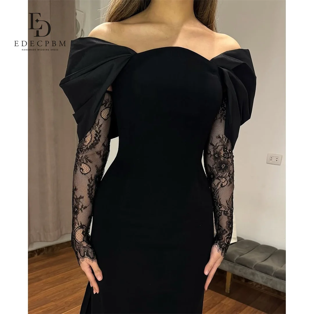 EDECPBM Satin Off The Shoulder Black Mermaid Evening Dress 2026 Prom Dress Elegant Formal Evening Customized Robes de Soirée
EDECPBM Satin Off The Shoulder Black Mermaid Evening Dress 2026 Prom Dress Elegant Formal Evening Customized Robes de Soirée