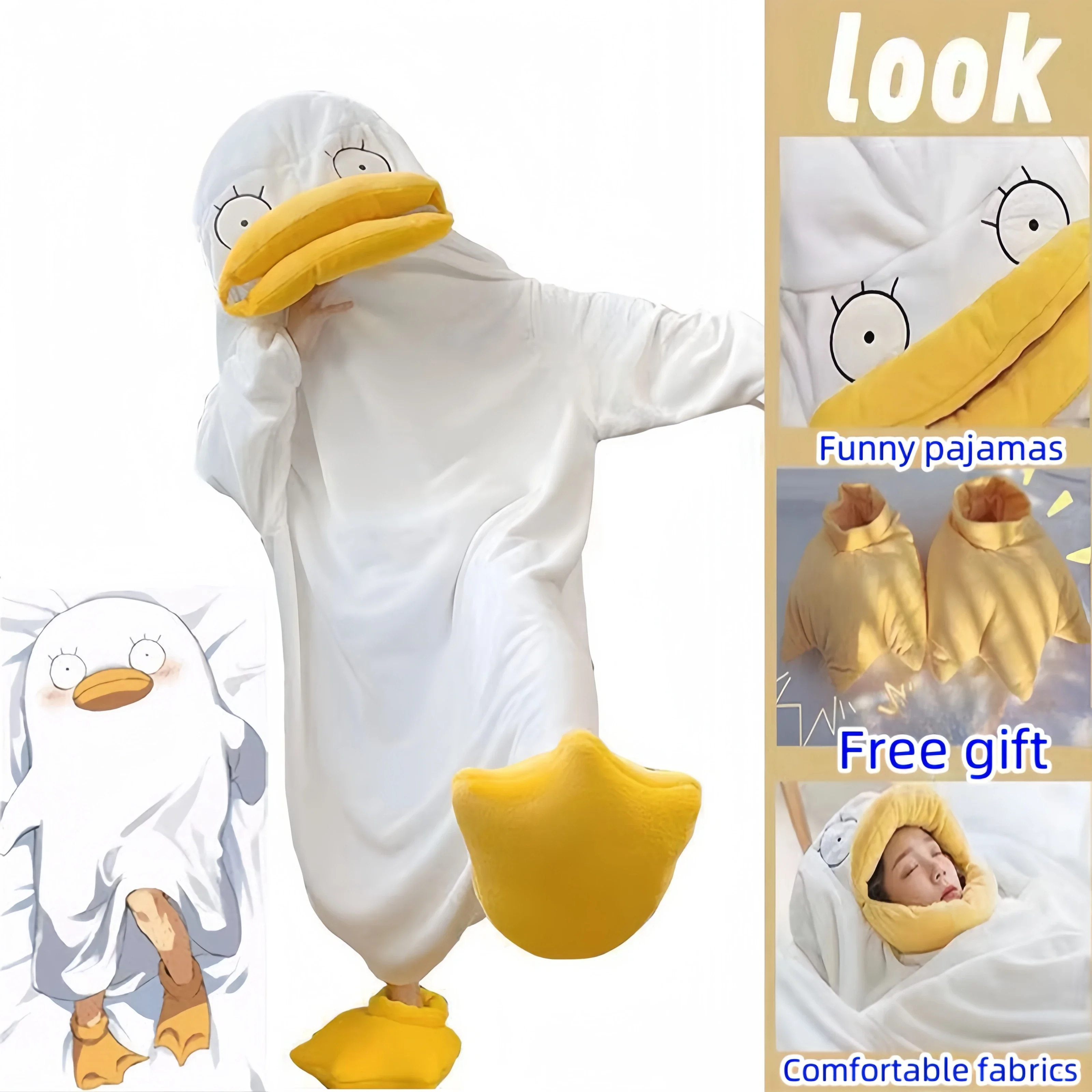 New Funny Gintama Elizabeth Cosplay Pajamas Cartoon Duck Sleeping Bag for Adults Soft Flannel Loungewear
New Funny Gintama Elizabeth Cosplay Pajamas Cartoon Duck Sleeping Bag for Adults Soft Flannel Loungewear
