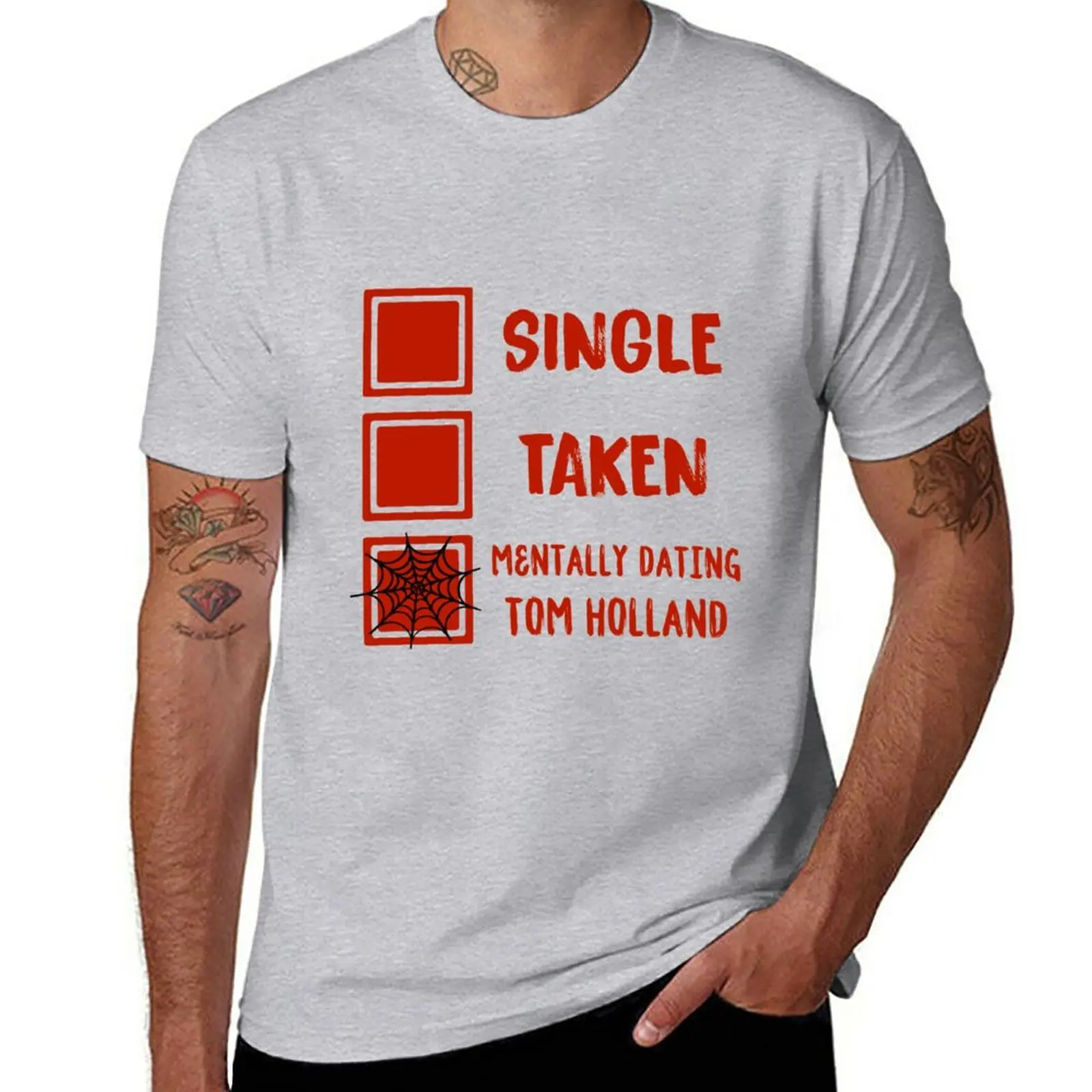 Single Taken Mentally Dating Tom Holland T-Shirt oversizeds oversized for a boy Men's t shirts
Single Taken Mentally Dating Tom Holland T-Shirt oversizeds oversized for a boy Men's t shirts