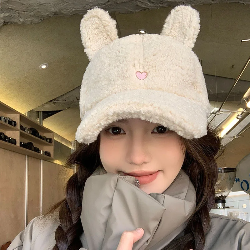 1pc Women'S Cute Rabbit Ears Plush Baseball Cap,Warm Casual Bonnets Women Suitable for Winter Outdoor Daily Wear Party
1pc Women'S Cute Rabbit Ears Plush Baseball Cap,Warm Casual Bonnets Women Suitable for Winter Outdoor Daily Wear Party