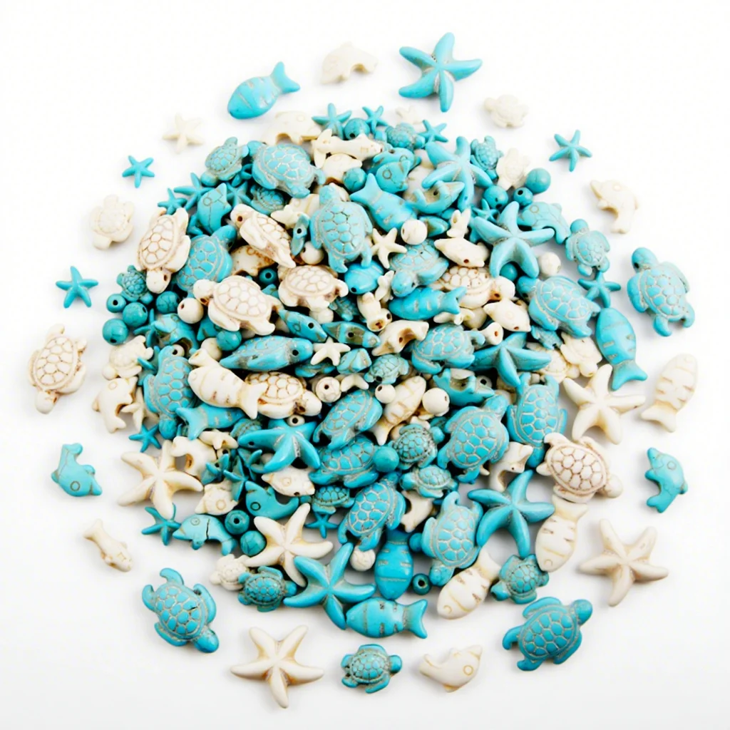 10/20/30pcs Charm Blue/White Ocean Series Animal Straight Hole Bead Turtle Dolphin Big Small Starfish Spacer Bead DIY Bracelet
10/20/30pcs Charm Blue/White Ocean Series Animal Straight Hole Bead Turtle Dolphin Big Small Starfish Spacer Bead DIY Bracelet