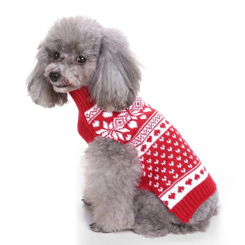 Christmas Pet Dog Sweater Red Xxl Knitted High Collar Thick Warm Winter Clothes Soft Stretchable Pet Costume for Autumn Winter
Christmas Pet Dog Sweater Red Xxl Knitted High Collar Thick Warm Winter Clothes Soft Stretchable Pet Costume for Autumn Winter