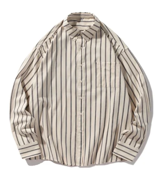 Spring/summer men's shirt Japanese fashion brand Harajuku preppy retro striped coat for men clothing size 2XL
Spring/summer men's shirt Japanese fashion brand Harajuku preppy retro striped coat for men clothing size 2XL