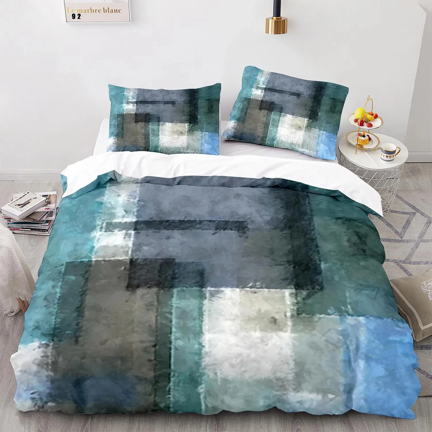 Stripe Duvet Cover Set Polyester Green Blue Black Striped Plaid Patch Print Quilt Cover King Size Soft Twin Bedding Set For Teen
Stripe Duvet Cover Set Polyester Green Blue Black Striped Plaid Patch Print Quilt Cover King Size Soft Twin Bedding Set For Teen