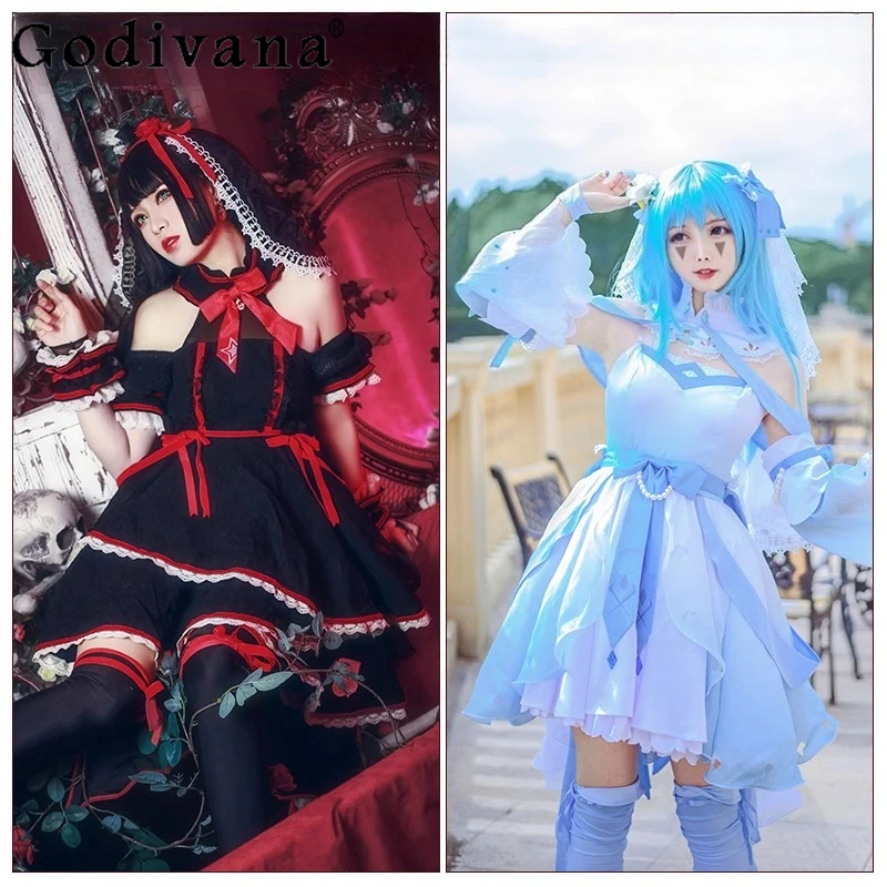 Anime Maid Cosplay Clothes for Women Black and Red Party Wedding Short Dress Girls Lovely Halloween Carnival Dress Set
Anime Maid Cosplay Clothes for Women Black and Red Party Wedding Short Dress Girls Lovely Halloween Carnival Dress Set