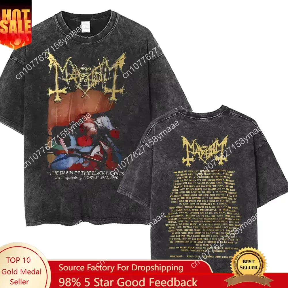 Washed Vintage Mayhem The Dawn of The Black Hearts T-shirt Live in Leipzig T Shirt Men Women's Women Death Black Metal Rock T-sh
Washed Vintage Mayhem The Dawn of The Black Hearts T-shirt Live in Leipzig T Shirt Men Women's Women Death Black Metal Rock T-sh